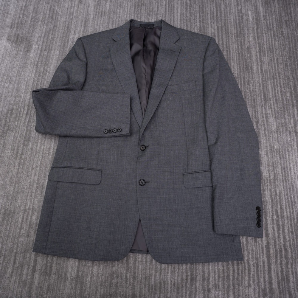 Lauren Ralph Lauren Blazer Men 44L Gray Excellent Wool Natural Stretch Coat